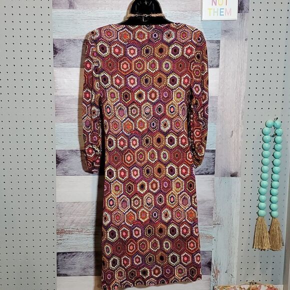 Trina Turk Bright Geometric Print Slipover Midi Dress, Sz 6 - Picture 4 of 7